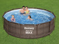 Une piscine Bestway Steel Pro MAX avec une famille à l'intérieur.