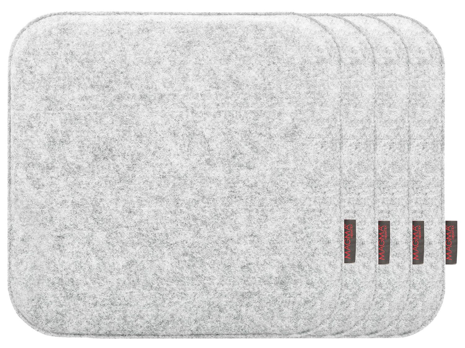 Ensemble de coussins de chaise d'intérieur Avaro MAGMA, lot de 4 (carré, gris)