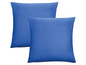 Deux taies d'oreiller bleues