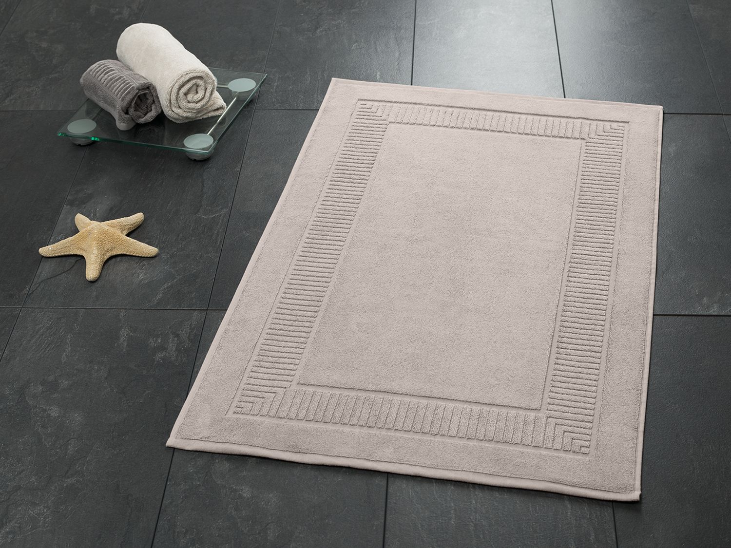 Gozze+Tapis+de+bain,+50+x+70+cm+(taupe)