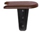 Pieds de chaise en plastique brun foncé avec fixation noire.