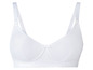 Soutien-gorge blanc avec dentelle pour l'allaitement.