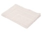Un tapis de bain blanc avec un motif nervuré.