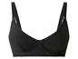 Soutien-gorge noir avec armatures et fermeture à crochet.