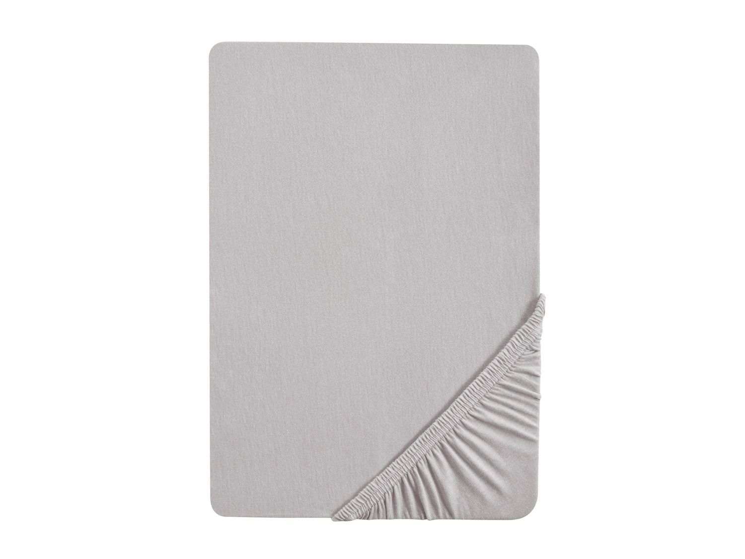 Biberna Drap-housse en jersey (gris, 90-100 x 200 cm)