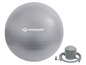 Un ballon de fitness gris Schildkröt avec une pompe manuelle.