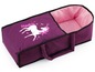 Sac de transport violet avec imprimé licorne pour poupées