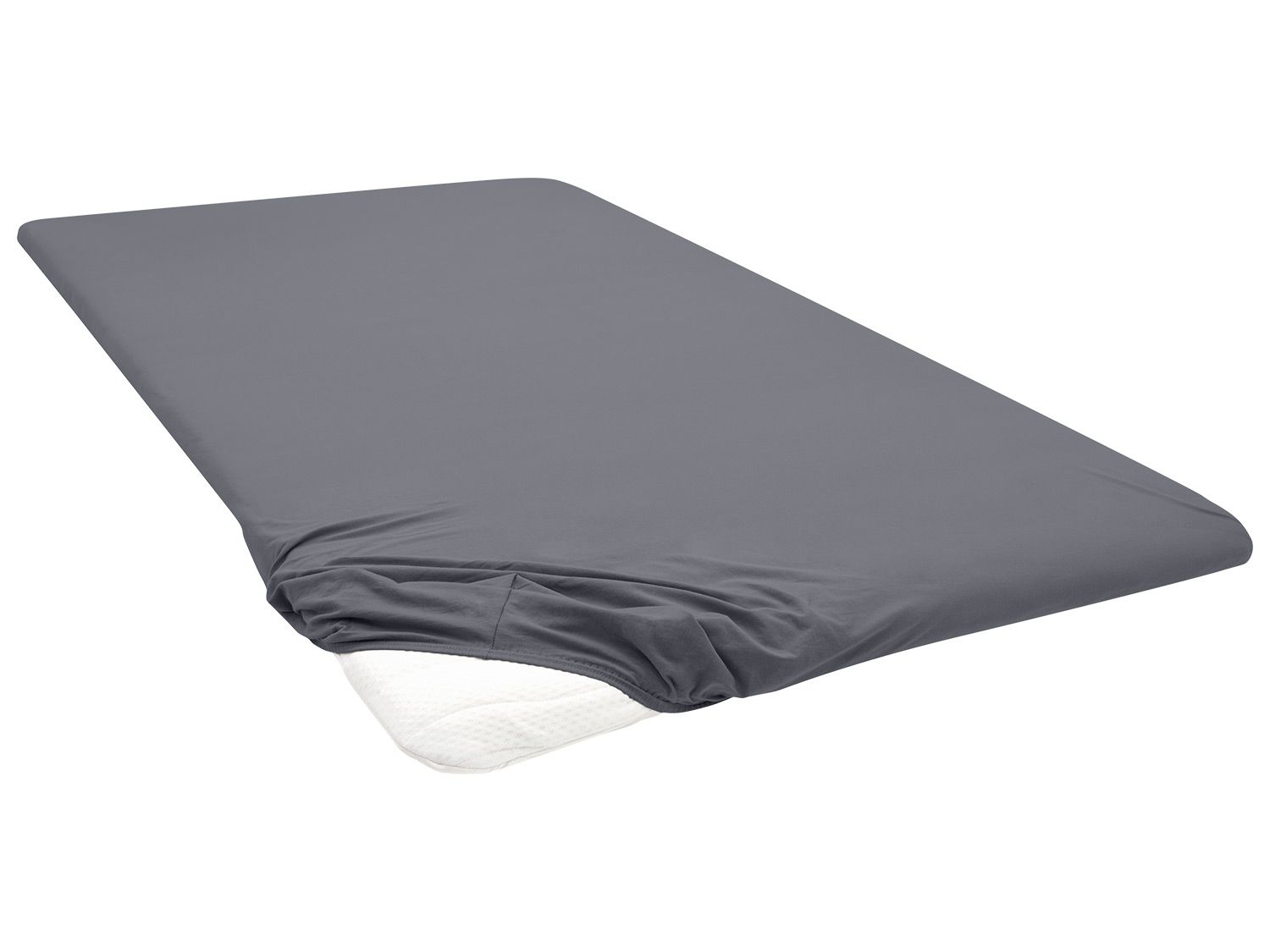 Biberna Drap-housse en jersey pour surmatelas (anthracite, 180-200 x 200 cm)