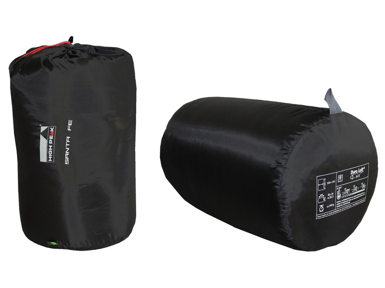 Deux sacs de couchage, High Peak Santa Fe et Dura Loft.