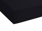 Un drap-housse noir pour un matelas.