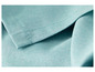 Gros plan sur un tissu en lin bleu clair.