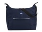 Un sac à langer Chicco bleu marine avec une bandoulière noire.
