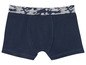 Boxer bleu avec bande camouflage.