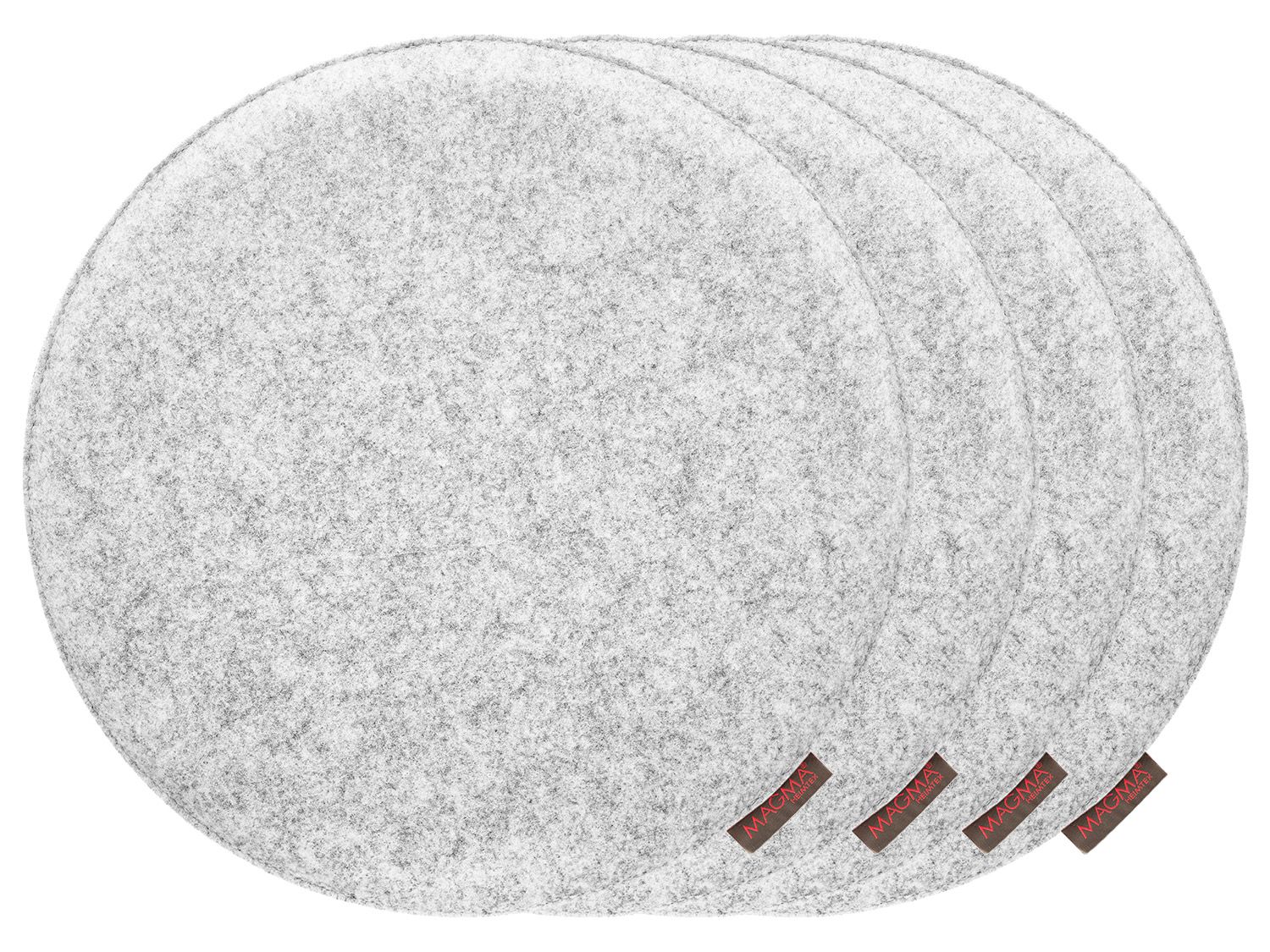 Ensemble de coussins de chaise d'intérieur Avaro MAGMA, lot de 4 (rond, gris)