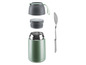 Une thermos verte avec une cuillère