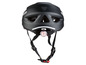 Un casque de vélo Abus noir avec un feu arrière rouge.