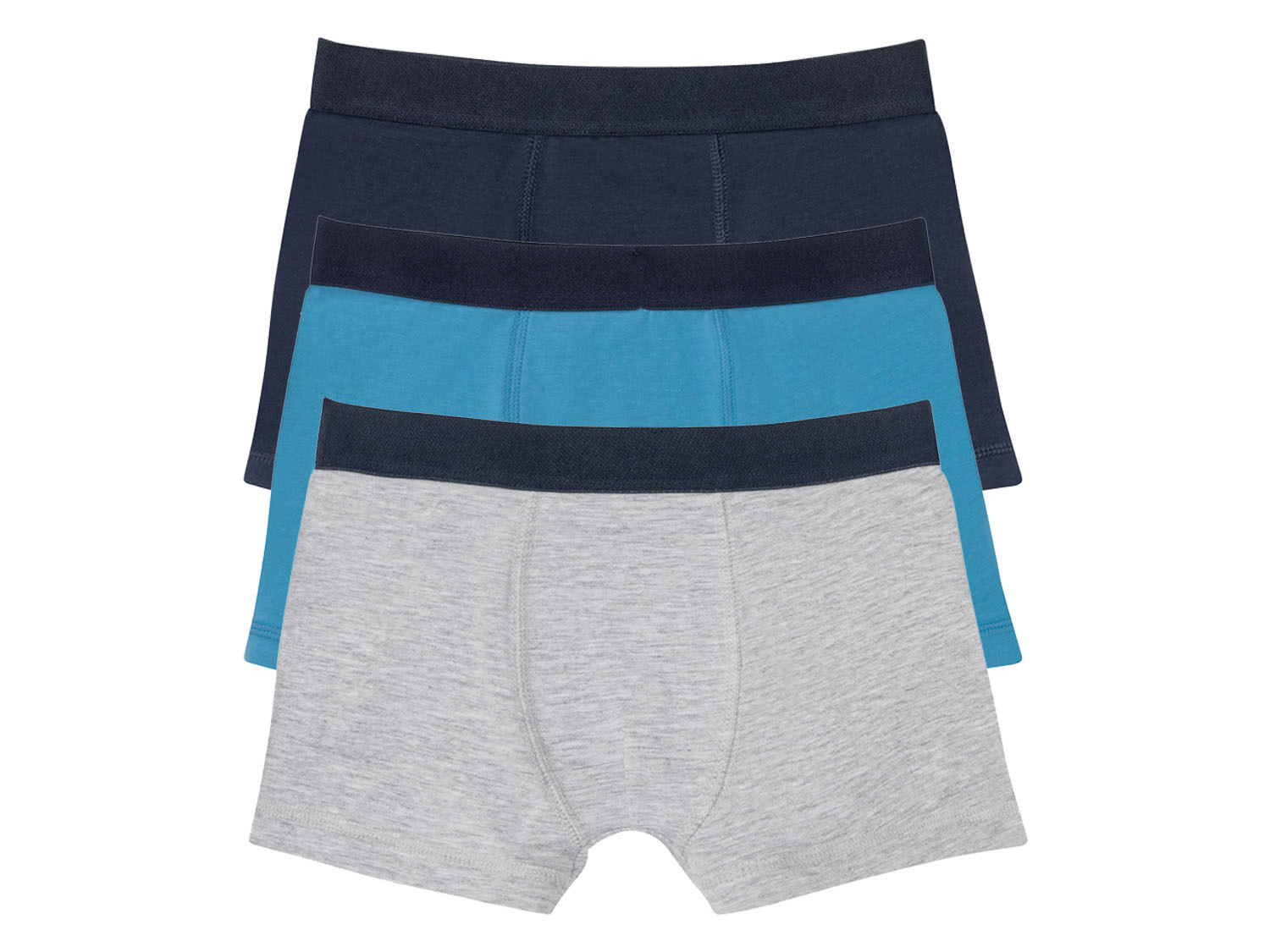 pepperts!® Lot de 3 boxers garçon (bleu foncé/bleu/gris)