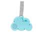Un mobile bébé bleu en forme de nuage avec un haut-parleur et des boutons.