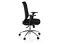 Chaise de bureau noire avec accoudoirs et roulettes