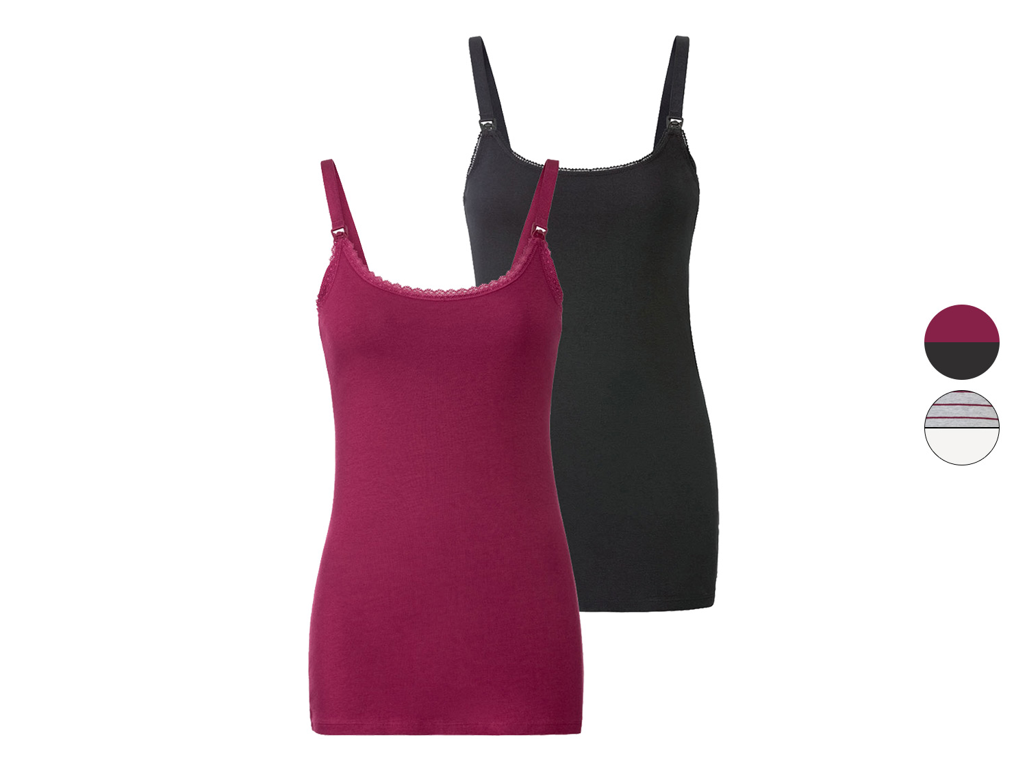 esmara® Lot de 2 tops d'allaitement femme