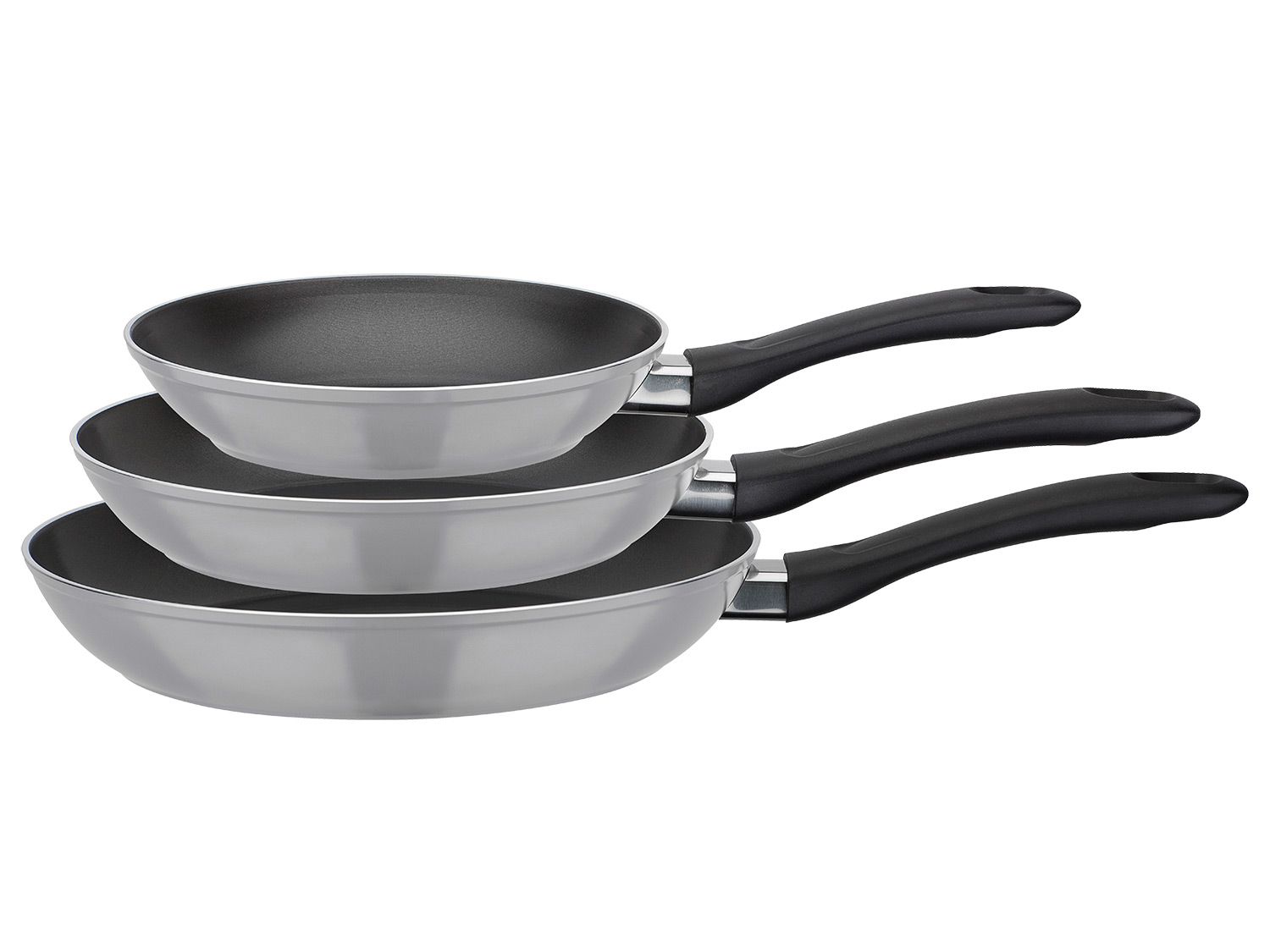 Set de poêles GSW NOVA 3 pièces 202428 cm Aluminium forgé Revêtement VITAFLON Induction - vue 3