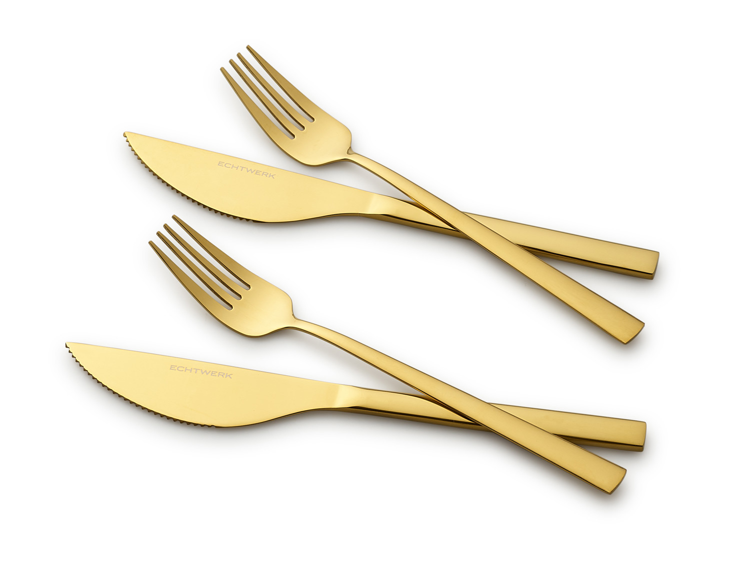ECHTWERK Set de couverts à pizza « Bari » (4pcs, or)