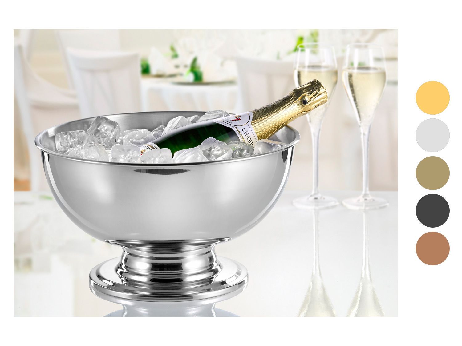 Esmeyer Vasque à champagne en acier inoxydable d’une contenance d’env. 5 l
