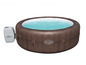 Un jacuzzi gonflable Lay-Z-Spa avec un design en osier brun.