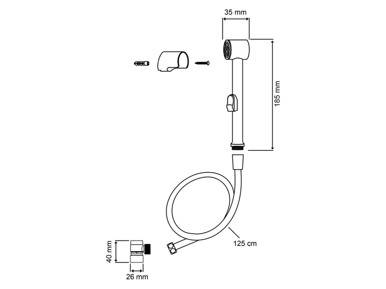 Aller en mode plein écran : Eisl Douchette pour lavabo, flexible - Image 15