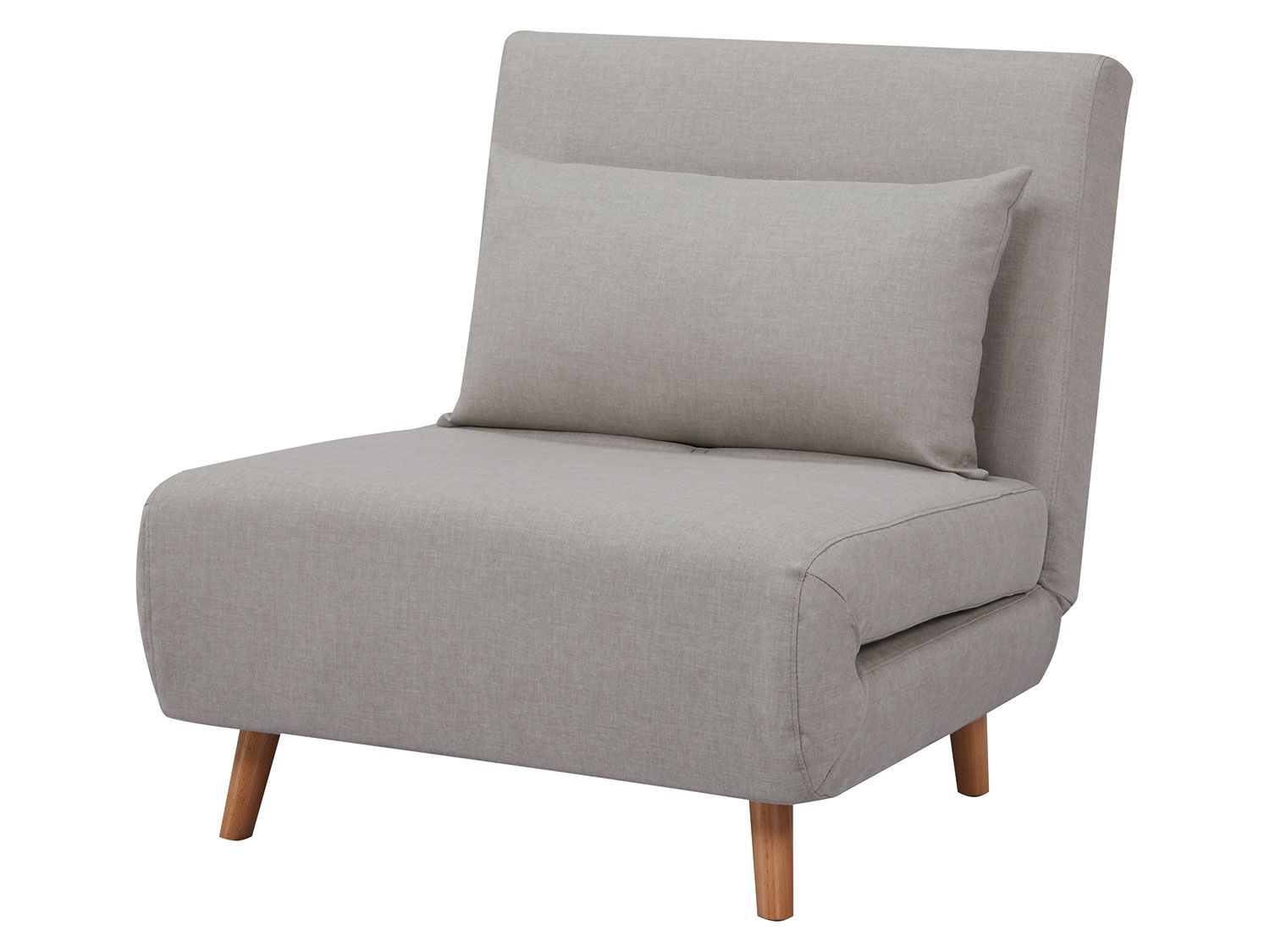 HappyHome Fauteuil chauffeuse convertible  (gris clair , largeur 77 cm)