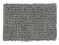 Un tapis de bain gris avec une texture de boucles roulées.