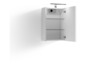 Armoire de salle de bain blanche avec miroir et éclairage