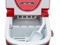 Une machine à glaçons rouge avec une pelle à glace