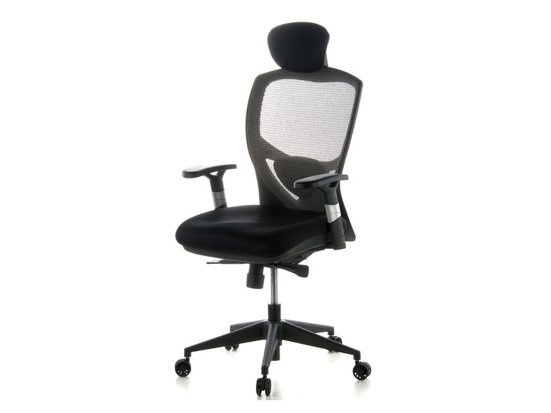 Chaise de bureau noire avec dossier en mesh