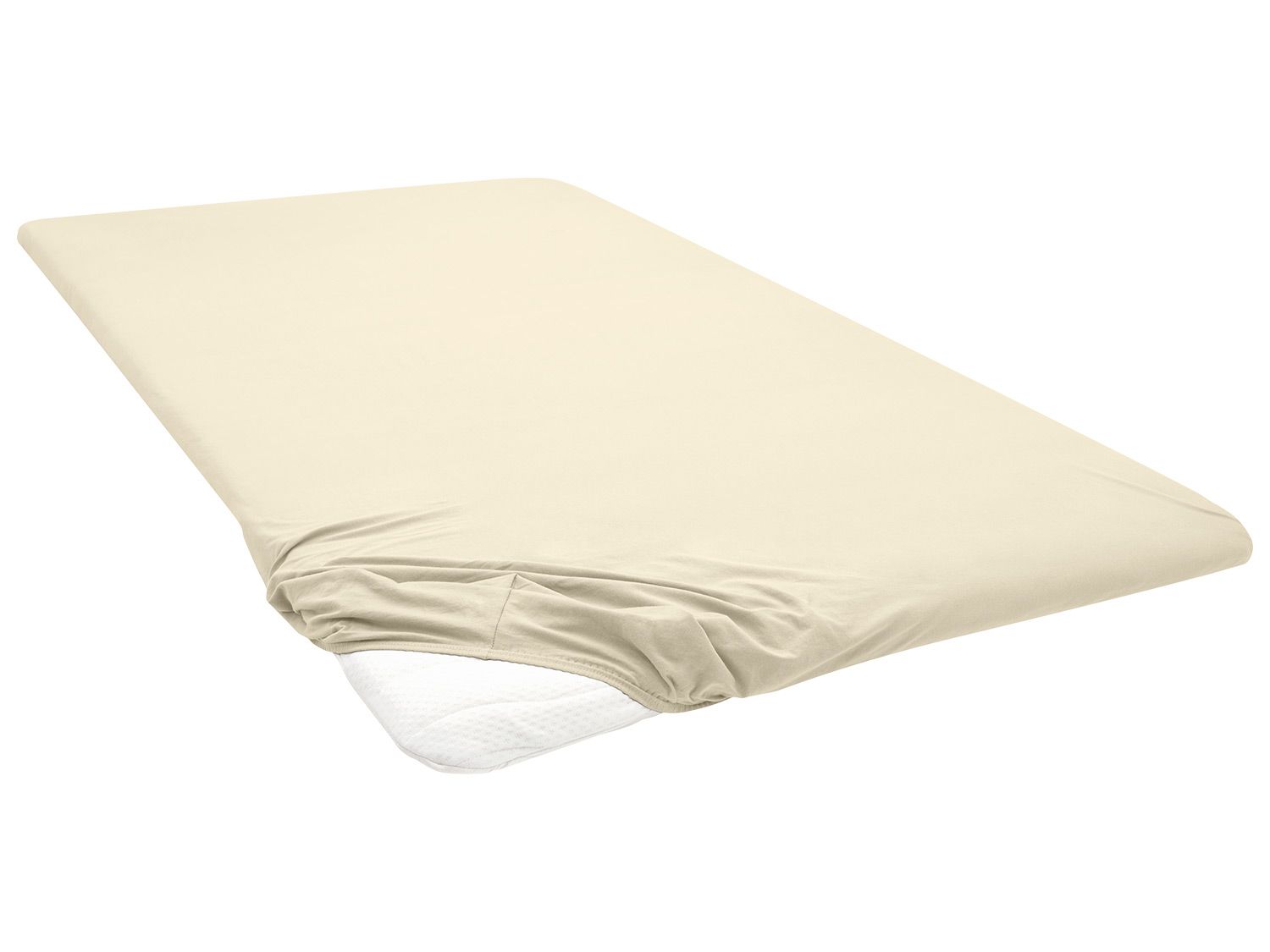 Biberna Drap-housse en jersey pour surmatelas (champagne, 180-200 x 200 cm)