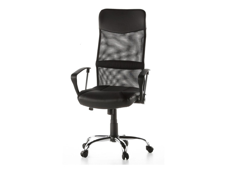 Chaise de bureau noire avec dossier en maille