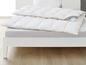 Une couette blanche T35 Daunen Palette sur un lit.