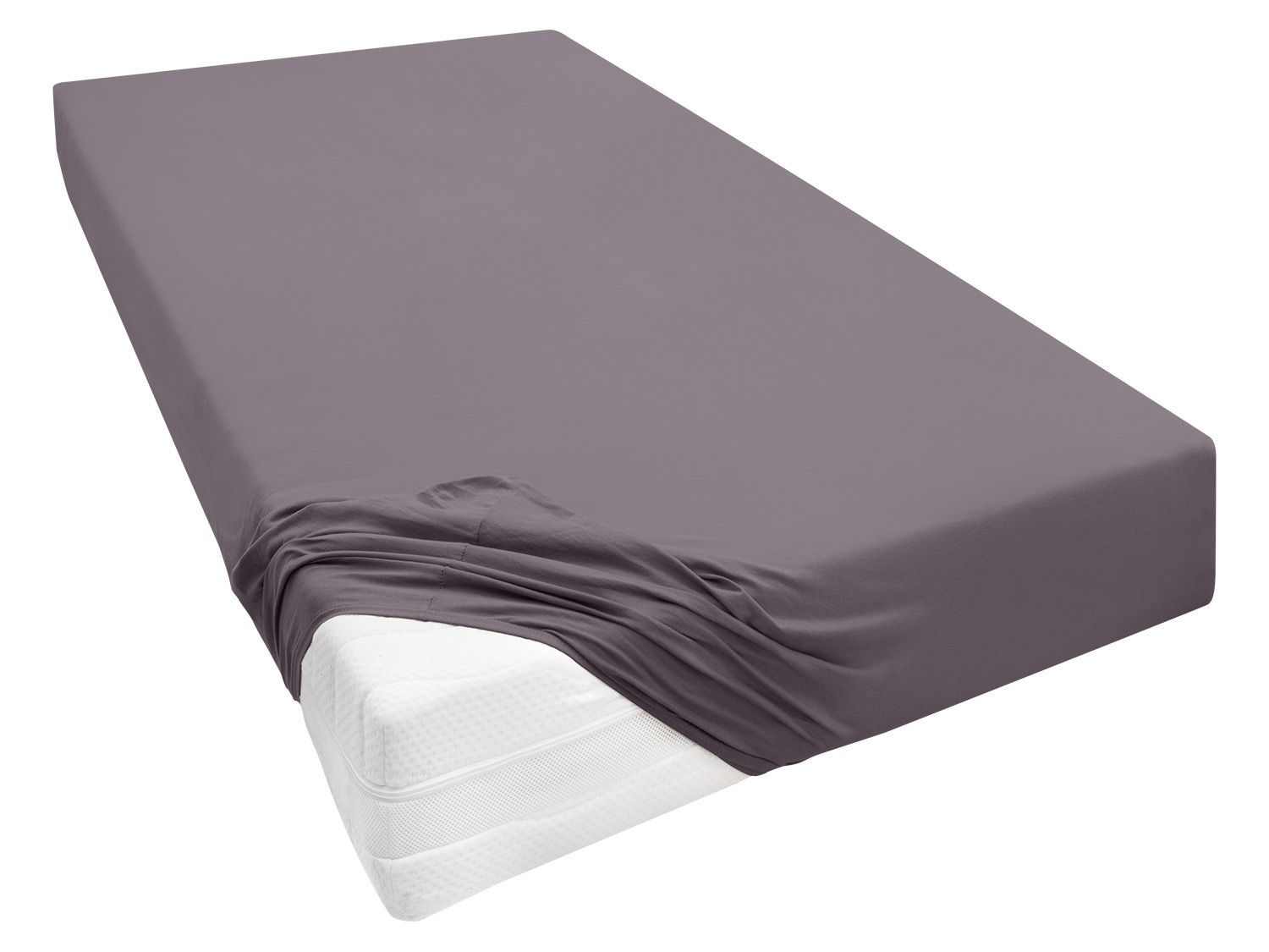 Drap-housse en jersey, pour matelas Boxspring Biberna (90 - 100 x 200 - 220 cm, gris foncé)