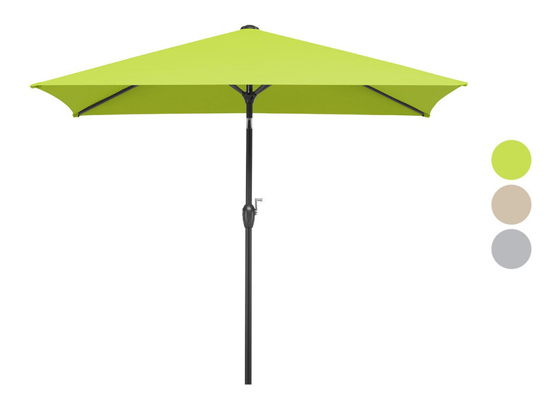 Parasol vert avec un mât noir