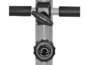 Gros plan sur les boutons d'un appareil de fitness avec un bouton rotatif pour ajuster la résistance.