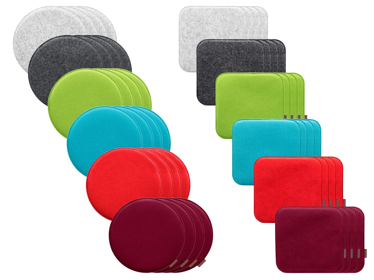 Ensemble de coussins de chaise d'intérieur Avaro MAGMA, lot de 4
