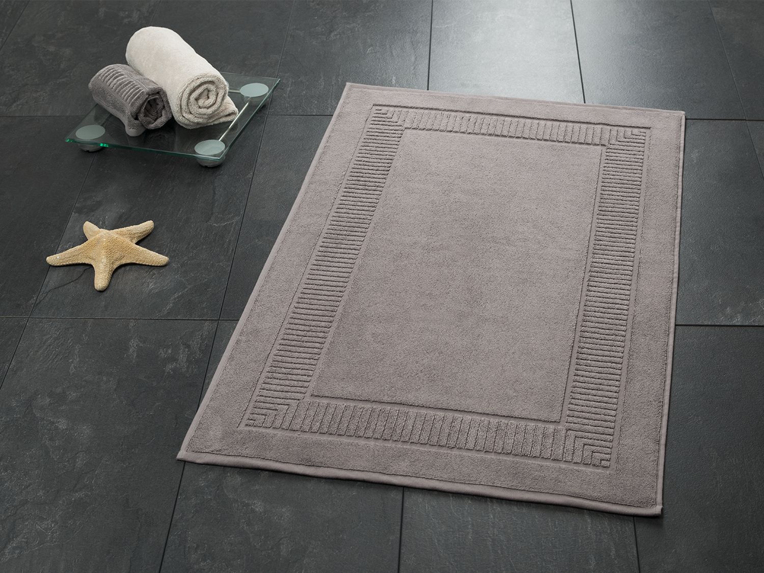 Gozze+Tapis+de+bain,+50+x+70+cm+(argent)