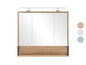 Armoire de salle de bain avec portes miroir et éclairage