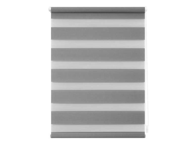Stores horizontaux gris et blancs.