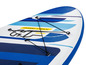 Une planche de paddle gonflable bleue et blanche de la marque Hydro-Force.