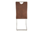 Chaise de salle à manger marron avec base en métal