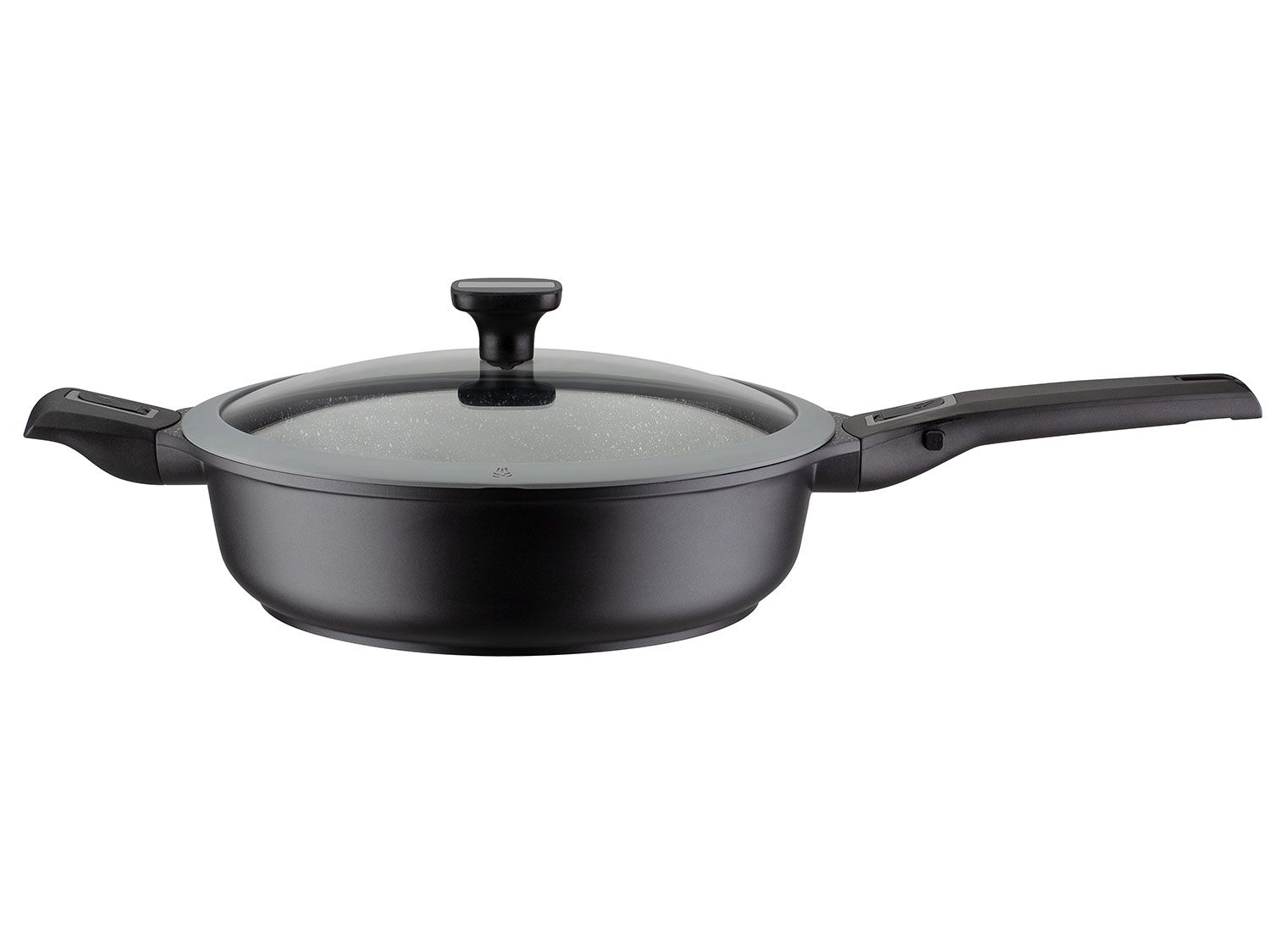 Poele a frire 28 cm Easy Click en aluminium et plastique avec couvercle en verre GSW 167833 - vue 3