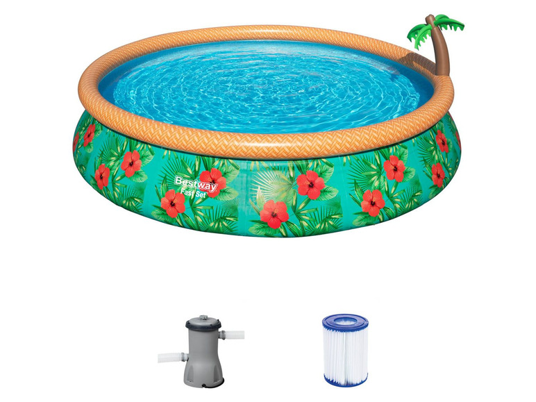 Aller en mode plein écran : Bestway Fast Set Piscine avec palmier Paradise palms - Image 5