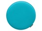 Un coussin de siège rond en feutre turquoise, de la marque MAGMA.