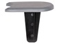 Pieds de chaise gris avec base noire.